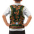Norwegian Female Bunad Family Matching Short Sleeve Bodycon Dress and Hawaiian Shirt with Rosemaling Folk Art Green Color - Wonder Print Shop