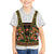 Norwegian Female Bunad Family Matching Short Sleeve Bodycon Dress and Hawaiian Shirt with Rosemaling Folk Art Green Color - Wonder Print Shop