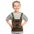 Norwegian Female Bunad Kid T Shirt with Rosemaling Folk Art Green Color - Wonder Print Shop