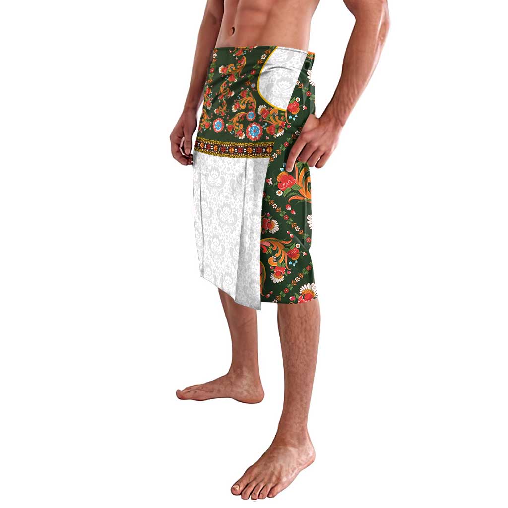 Norwegian Female Bunad Lavalava with Rosemaling Folk Art Green Color - Wonder Print Shop