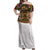 Norwegian Female Bunad Off Shoulder Maxi Dress with Rosemaling Folk Art Green Color - Wonder Print Shop