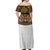 Norwegian Female Bunad Off Shoulder Maxi Dress with Rosemaling Folk Art Green Color - Wonder Print Shop