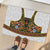 Norwegian Female Bunad Rubber Doormat with Rosemaling Folk Art Green Color - Wonder Print Shop