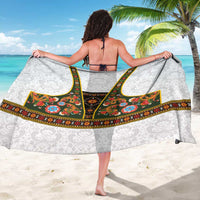 Norwegian Female Bunad Sarong with Rosemaling Folk Art Green Color - Wonder Print Shop