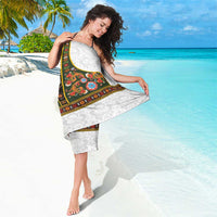 Norwegian Female Bunad Sarong with Rosemaling Folk Art Green Color - Wonder Print Shop