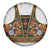 Norwegian Female Bunad Spare Tire Cover with Rosemaling Folk Art Green Color - Wonder Print Shop