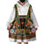 Norwegian Female Bunad Wearable Blanket Hoodie with Rosemaling Folk Art Green Color - Wonder Print Shop