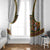 Norwegian Female Bunad Window Curtain with Rosemaling Folk Art Green Color - Wonder Print Shop