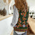 Norwegian Female Bunad Women Casual Shirt with Rosemaling Folk Art Green Color - Wonder Print Shop