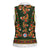 Norwegian Female Bunad Women Sleeveless Polo Shirt with Rosemaling Folk Art Green Color - Wonder Print Shop