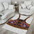 Norwegian Female Bunad Area Rug with Rosemaling Folk Art Navy Color - Wonder Print Shop