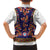Norwegian Female Bunad Family Matching Off Shoulder Maxi Dress and Hawaiian Shirt with Rosemaling Folk Art Navy Color - Wonder Print Shop
