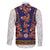 Norwegian Female Bunad Family Matching Puletasi and Hawaiian Shirt with Rosemaling Folk Art Navy Color - Wonder Print Shop