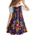 Norwegian Female Bunad Family Matching Summer Maxi Dress and Hawaiian Shirt with Rosemaling Folk Art Navy Color - Wonder Print Shop