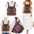 Norwegian Female Bunad Family Matching Summer Maxi Dress and Hawaiian Shirt with Rosemaling Folk Art Navy Color - Wonder Print Shop