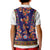 Norwegian Female Bunad Kid Polo Shirt with Rosemaling Folk Art Navy Color - Wonder Print Shop