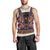 Norwegian Female Bunad Men Tank Top with Rosemaling Folk Art Navy Color - Wonder Print Shop