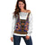 Norwegian Female Bunad Off Shoulder Sweater with Rosemaling Folk Art Navy Color - Wonder Print Shop
