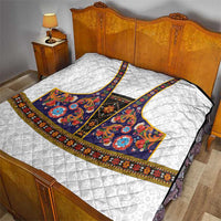 Norwegian Female Bunad Quilt with Rosemaling Folk Art Navy Color - Wonder Print Shop