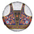 Norwegian Female Bunad Spare Tire Cover with Rosemaling Folk Art Navy Color - Wonder Print Shop