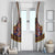 Norwegian Female Bunad Window Curtain with Rosemaling Folk Art Navy Color - Wonder Print Shop