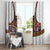 Norwegian Female Bunad Window Curtain with Rosemaling Folk Art Navy Color - Wonder Print Shop
