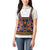 Norwegian Female Bunad Women Polo Shirt with Rosemaling Folk Art Navy Color - Wonder Print Shop