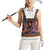 Norwegian Female Bunad Women Sleeveless Polo Shirt with Rosemaling Folk Art Navy Color - Wonder Print Shop