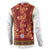 Norwegian Female Bunad Button Sweatshirt with Rosemaling Folk Art Red Color - Wonder Print Shop