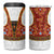 Norwegian Female Bunad 4 in 1 Can Cooler Tumbler with Rosemaling Folk Art Red Color - Wonder Print Shop