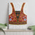 Norwegian Female Bunad Canvas Wall Art with Rosemaling Folk Art Red Color - Wonder Print Shop