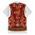 Norwegian Female Bunad Family Matching Long Sleeve Bodycon Dress and Hawaiian Shirt with Rosemaling Folk Art Red Color - Wonder Print Shop