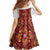 Norwegian Female Bunad Family Matching Off Shoulder Maxi Dress and Hawaiian Shirt with Rosemaling Folk Art Red Color - Wonder Print Shop
