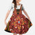 Norwegian Female Bunad Family Matching Puletasi and Hawaiian Shirt with Rosemaling Folk Art Red Color - Wonder Print Shop