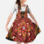 Norwegian Female Bunad Family Matching Short Sleeve Bodycon Dress and Hawaiian Shirt with Rosemaling Folk Art Red Color - Wonder Print Shop