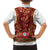 Norwegian Female Bunad Family Matching Summer Maxi Dress and Hawaiian Shirt with Rosemaling Folk Art Red Color - Wonder Print Shop