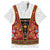 Norwegian Female Bunad Hawaiian Shirt with Rosemaling Folk Art Red Color - Wonder Print Shop