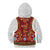 Norwegian Female Bunad Kid Hoodie with Rosemaling Folk Art Red Color - Wonder Print Shop