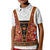 Norwegian Female Bunad Kid Polo Shirt with Rosemaling Folk Art Red Color - Wonder Print Shop