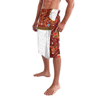 Norwegian Female Bunad Lavalava with Rosemaling Folk Art Red Color - Wonder Print Shop