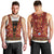 Norwegian Female Bunad Men Tank Top with Rosemaling Folk Art Red Color - Wonder Print Shop