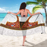 Norwegian Female Bunad Sarong with Rosemaling Folk Art Red Color - Wonder Print Shop