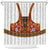 Norwegian Female Bunad Shower Curtain with Rosemaling Folk Art Red Color - Wonder Print Shop