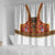 Norwegian Female Bunad Shower Curtain with Rosemaling Folk Art Red Color - Wonder Print Shop