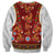Norwegian Female Bunad Sweatshirt with Rosemaling Folk Art Red Color - Wonder Print Shop