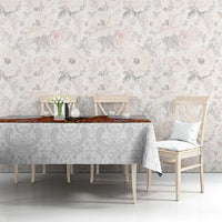 Norwegian Female Bunad Tablecloth with Rosemaling Folk Art Red Color - Wonder Print Shop