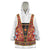 Norwegian Female Bunad Wearable Blanket Hoodie with Rosemaling Folk Art Red Color - Wonder Print Shop