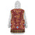 Norwegian Female Bunad Wearable Blanket Hoodie with Rosemaling Folk Art Red Color - Wonder Print Shop