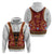 Norwegian Female Bunad Zip Hoodie with Rosemaling Folk Art Red Color - Wonder Print Shop