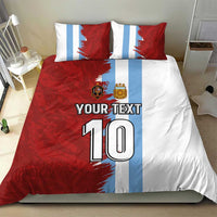 Half Argentina and Half Spain Football Bedding Set Grunge Style - Wonder Print Shop